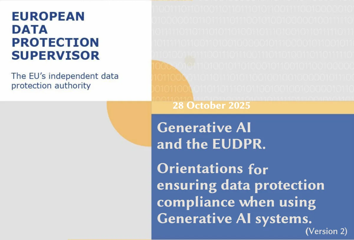 EDPS Linee Guida IA Generativa - Versione 2 - Ottobre 2025