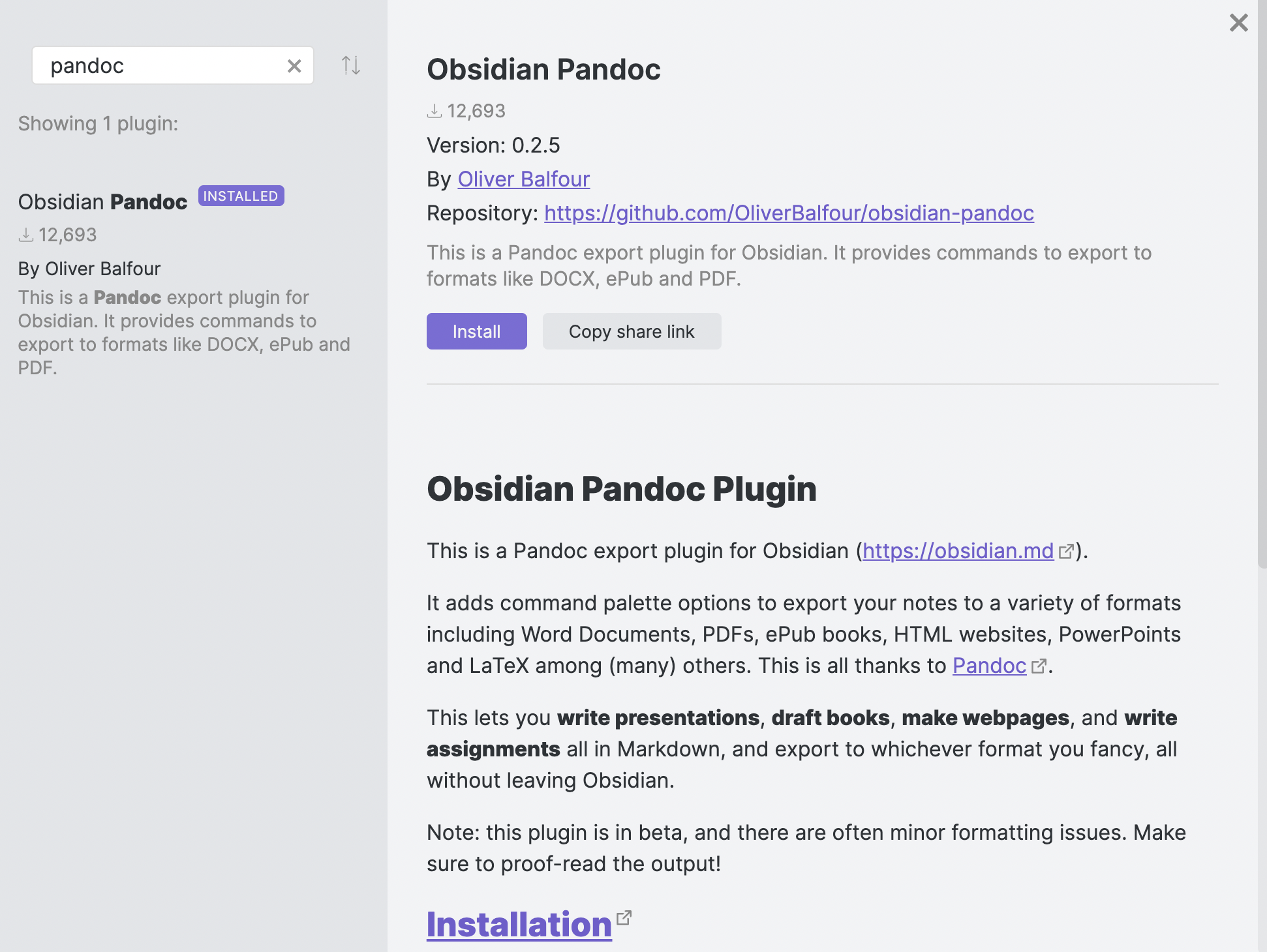 Install Pandoc